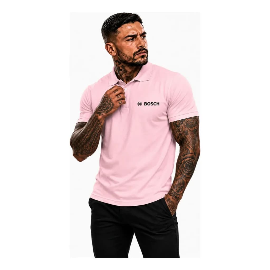 camisa bosh polo masculino piquet premium