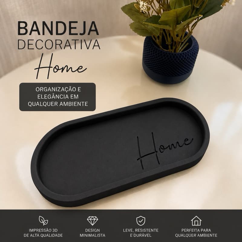 Porta Chaves Decorativo | Impresso em 3D | Design Elegante em PLA