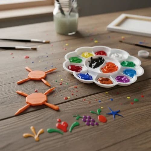 2 Pinta Bolinha E Diversos Detalhes 8 Pontas + 1 Paleta Godê