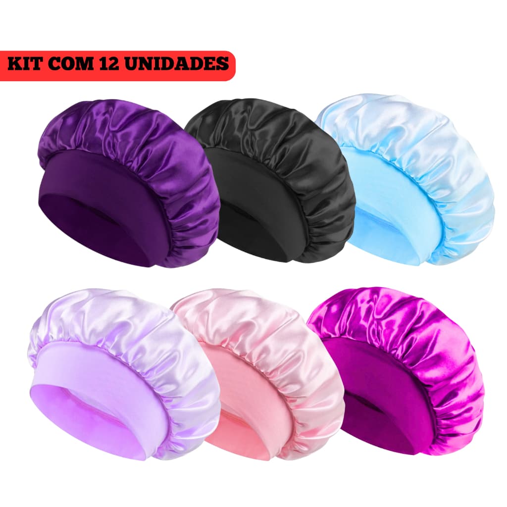 Kit 12 Toucas Com Faixa Para Skincare Maquiagem Estética Confortavél
