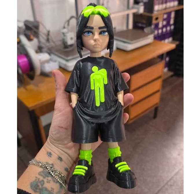 Billie Eilish Boneca Decorativa  – Impressão 3D