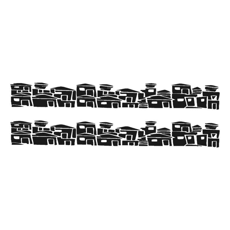 kit 2 Favelinha em Recorte para  fechar o quadro da bike moto decorativo Preto