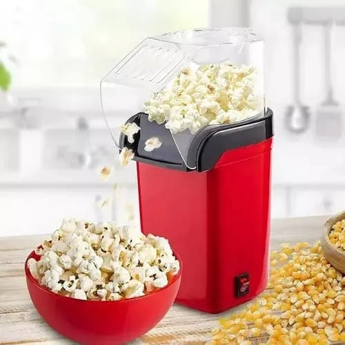 Pipoqueira Elétrica Sem Óleo 1200W Ar Quente Máquina de Pipoca Saudável para Sala Filmes e Séries