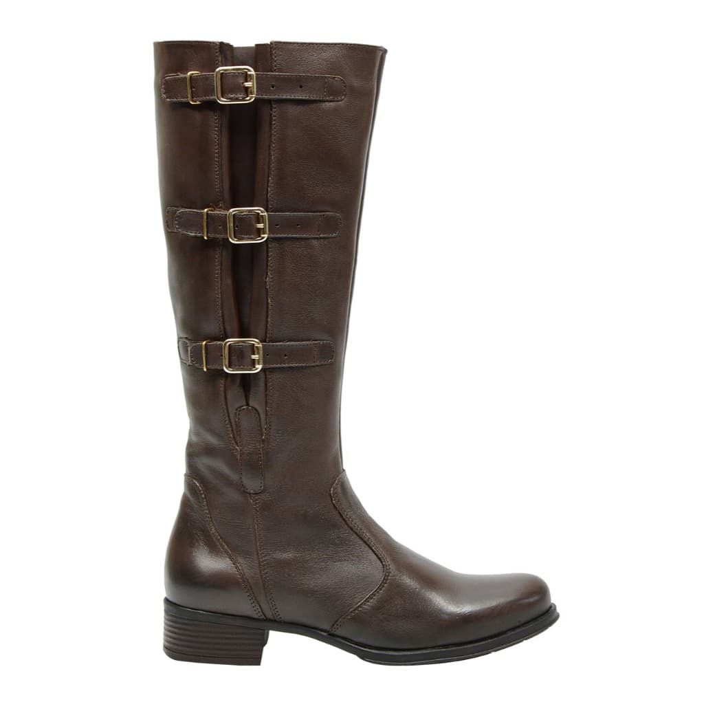 2411ESC-SALDO ESTOQUE ULTIMO PAR NR. 37 - Bota Feminina montaria, ajustavel na panturrilha, em couro bovino natural...