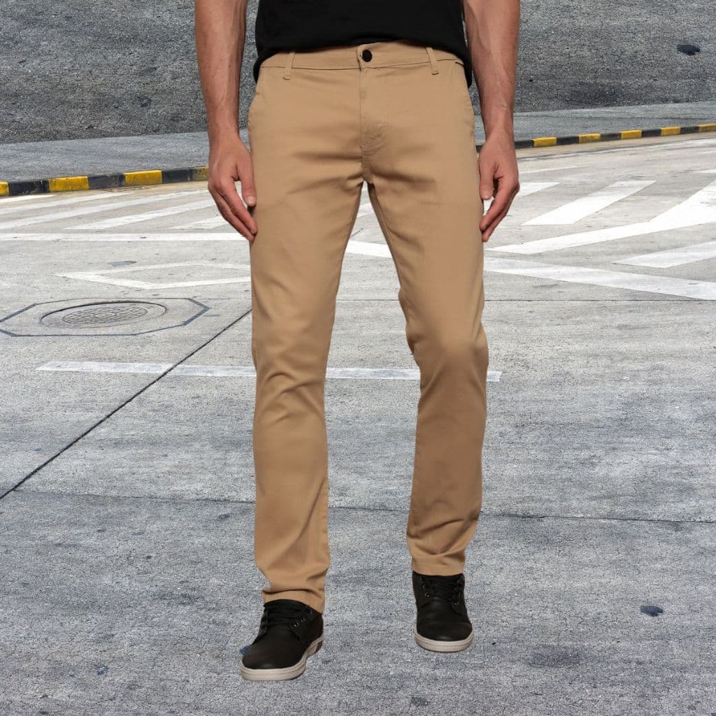 Calças Sarja Masculina Jeans Bolsa de faca Slim
