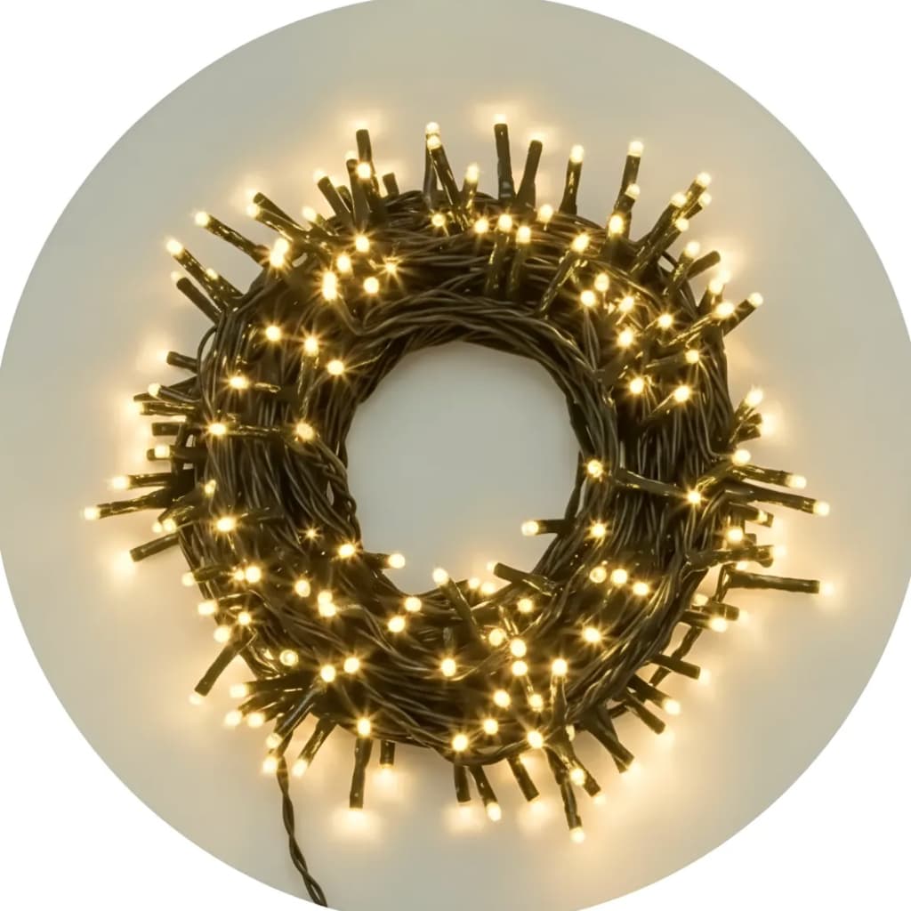Pisca de natal cordão 300 leds Fixo branco quente Não Pisca 30m fio verde 127V