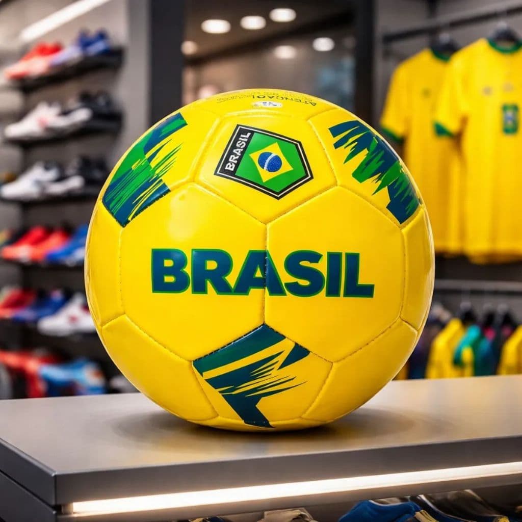 Bola Futebol Oficial Tamanho 5 Alta  Copa do Mundo verde Amarelo Brasil futebol campo praia treinamento lazer esporte