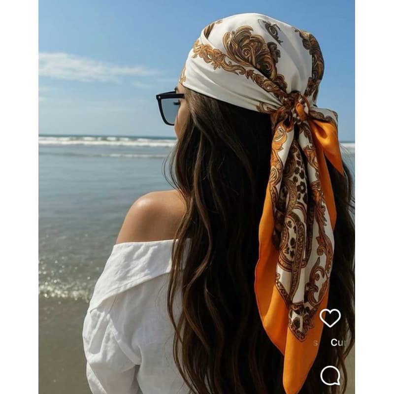 lenço feminino seda   lenço multifuncional lenço 90x90 várias estampas lenço cetim toque suave