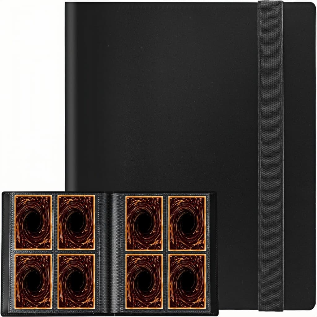 Fichário Álbum Pasta Pequeno Pokémon Yu-Gi-Oh Magic Para 160 Cartas C/ Elástico Premium