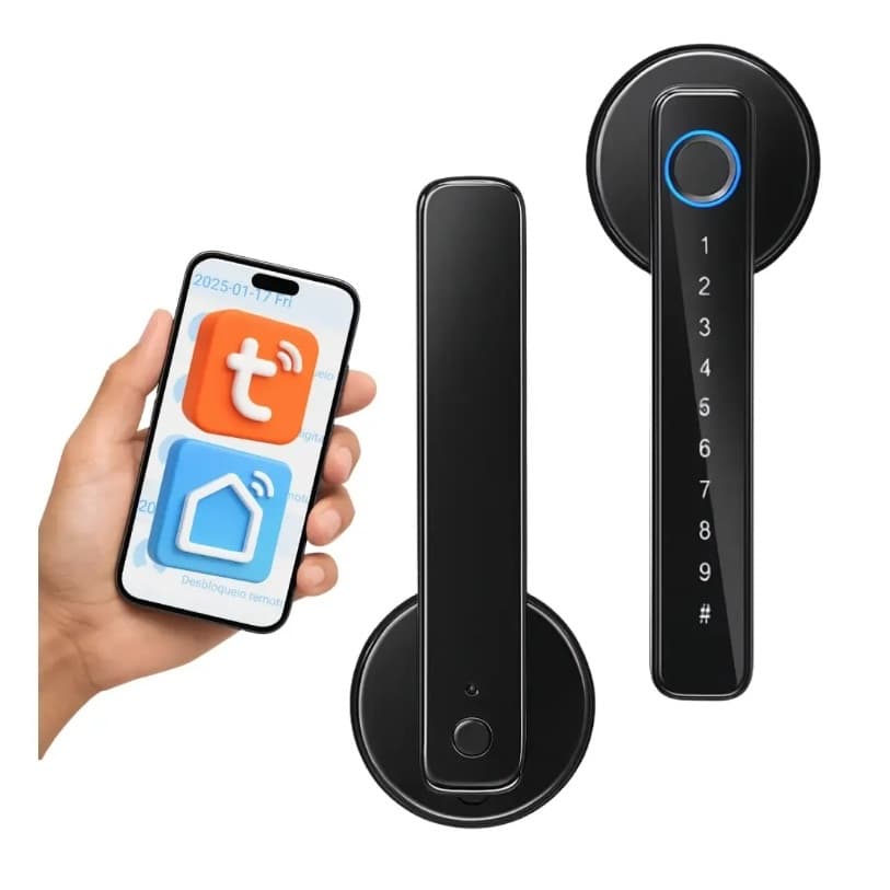 Fechadura Digital Smartlook Tuya 3 Em 1 Com Biometria