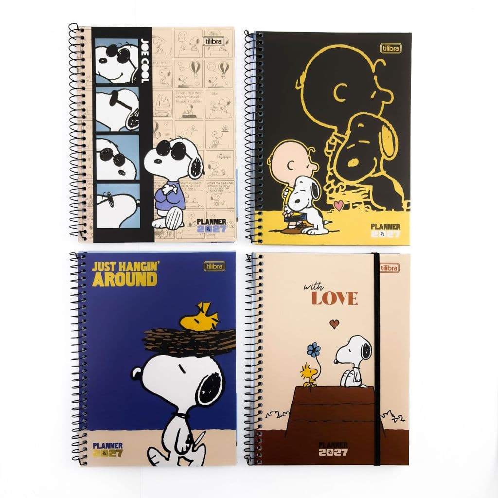 Planner 2027 Espiral Snoopy Colegial 17,7 cm X 24,0 cm 80 Folhas - Tilibra