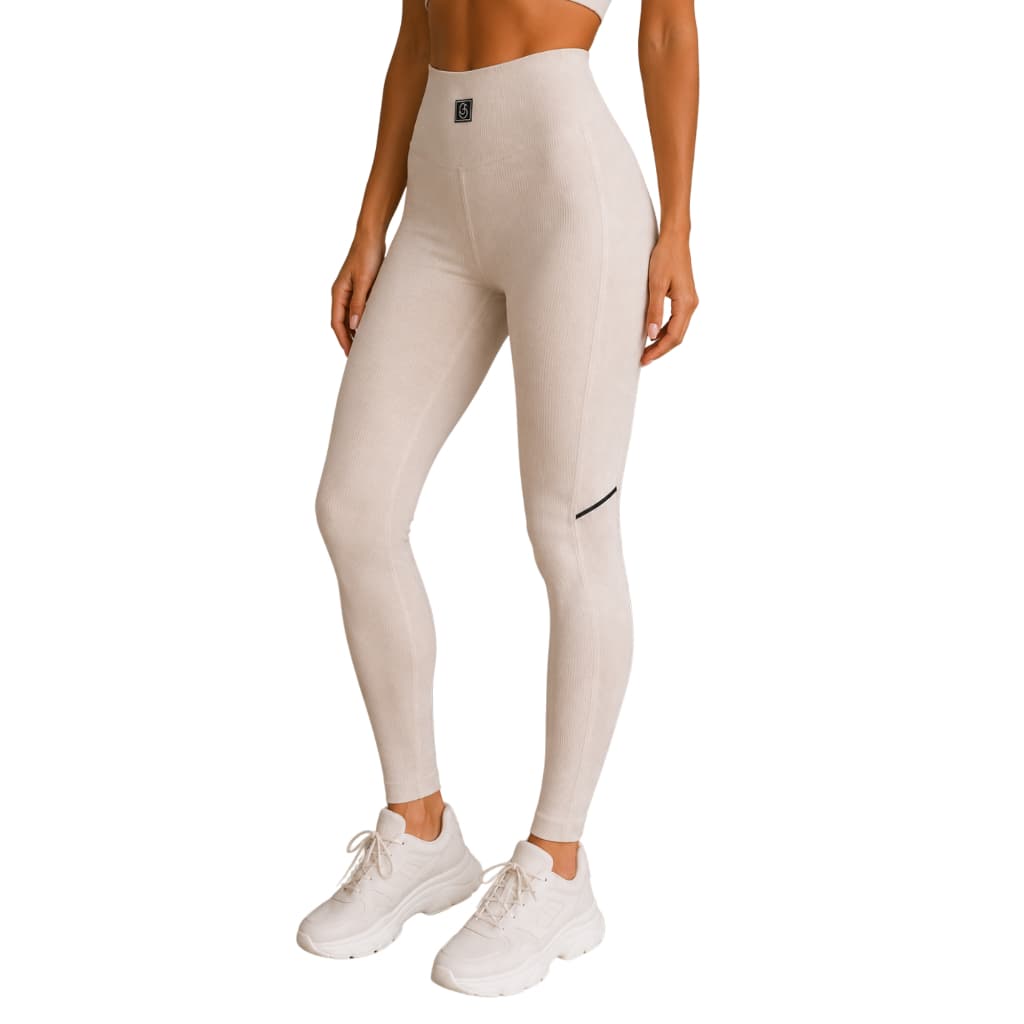 Legging Fitness Poliamida Premium Alta Compressão Não Transparente Canelado