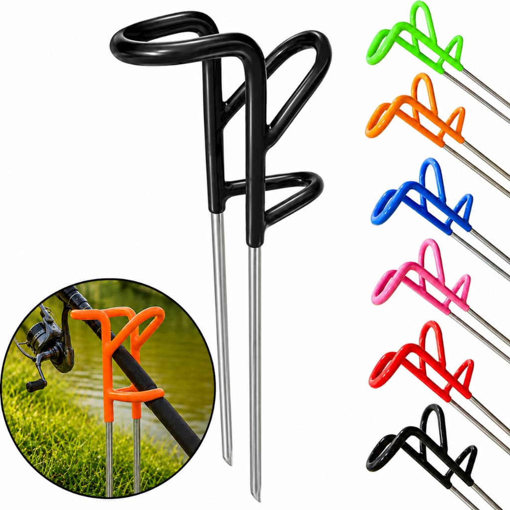 Suporte Para Vara de Pesca Emborrachado Apoio Armador Reforçado Pesqueiro Espera Forte Trintada