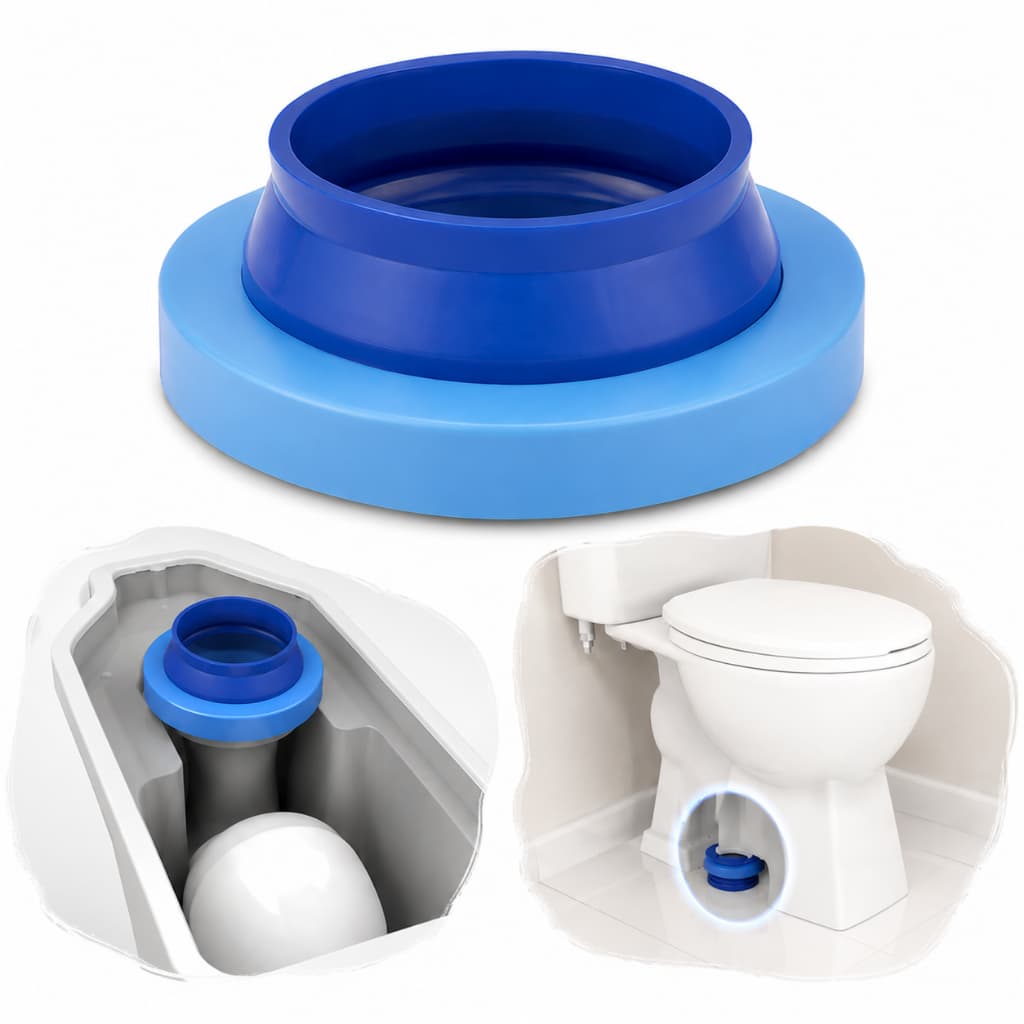 Anel Vedação Vaso Sanitário Universal Com Guia E Encaixe