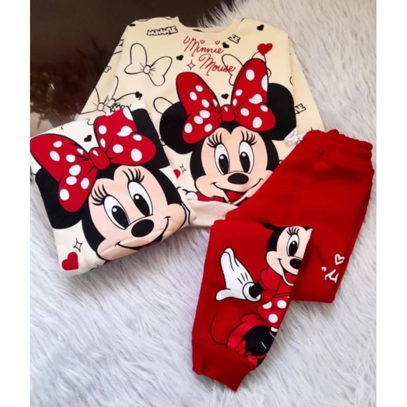 moletom infantil menina conjunto demoletom mínie