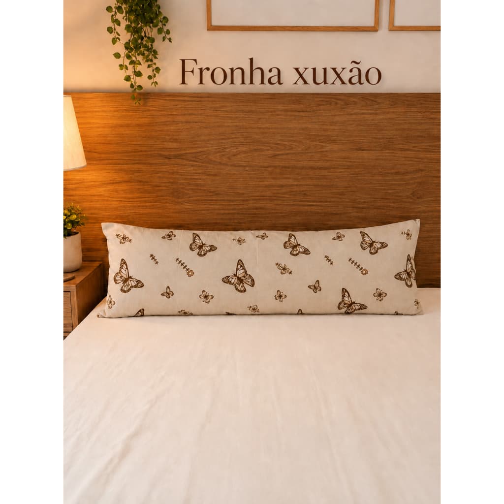 Fronha para Travesseiro de Corpo Xuxão 130x40cm com Zíper | Percal 180 Fios Premium, Capa Macia Estampada, Toque Suave