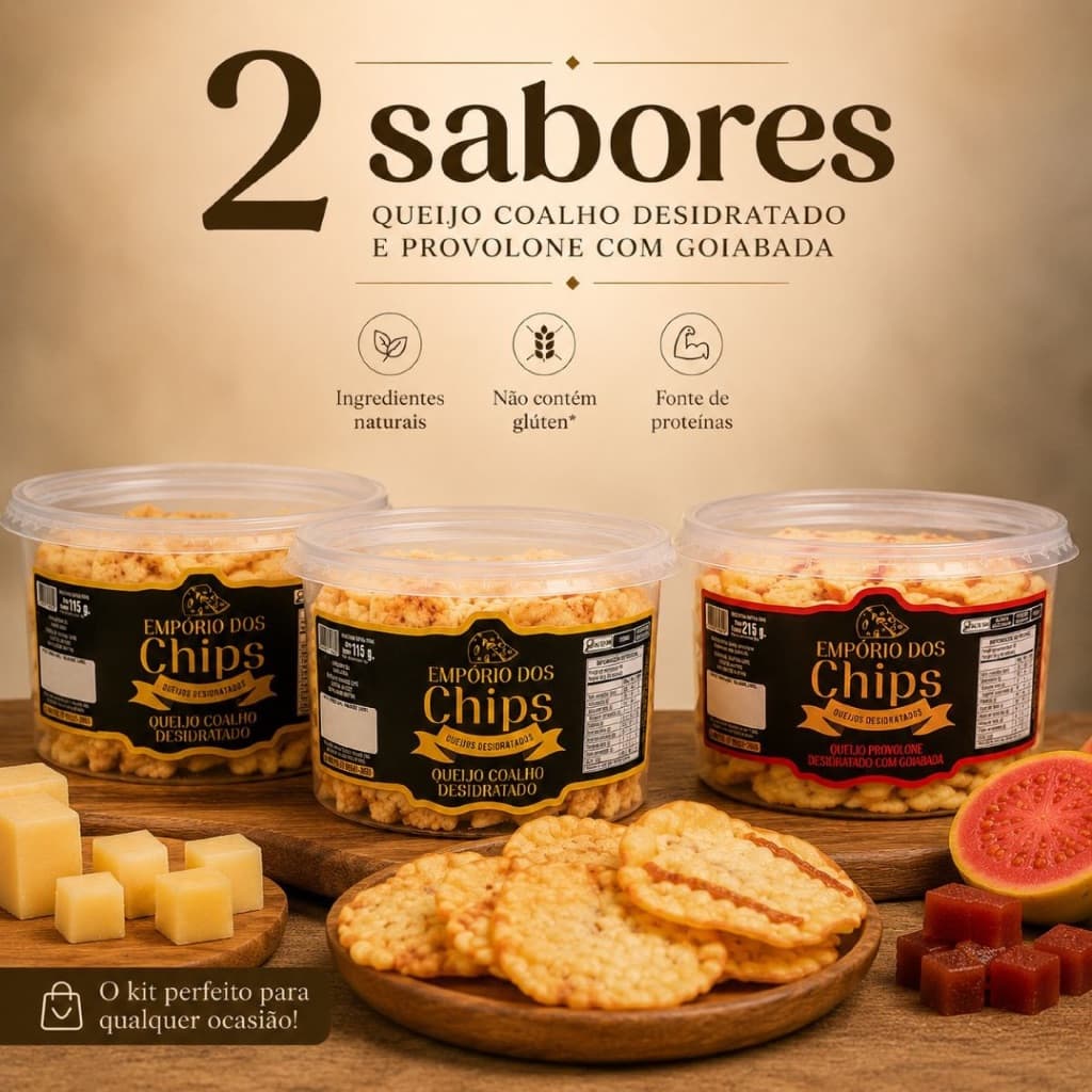 Kit 2 Queijo Coalho Desidratado e 1 Provolone Com Goiabada