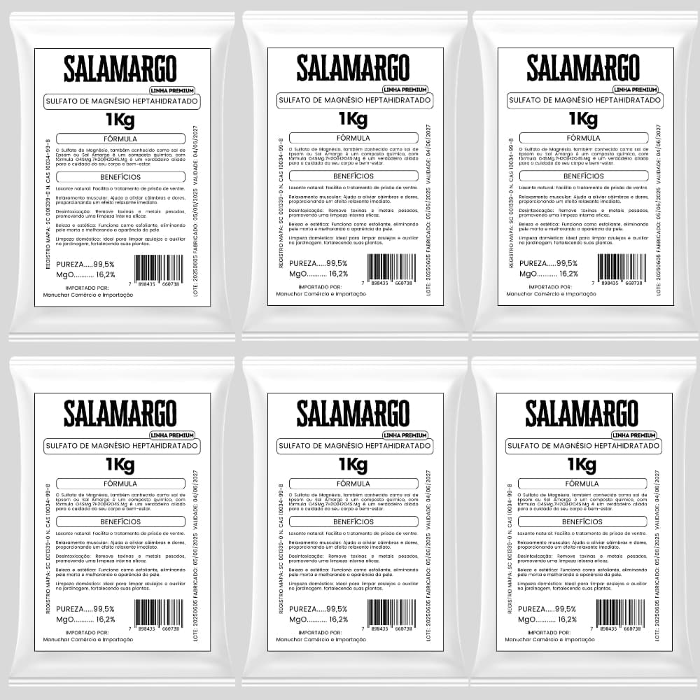 Sal Salamargo 6 kg Sais de banho