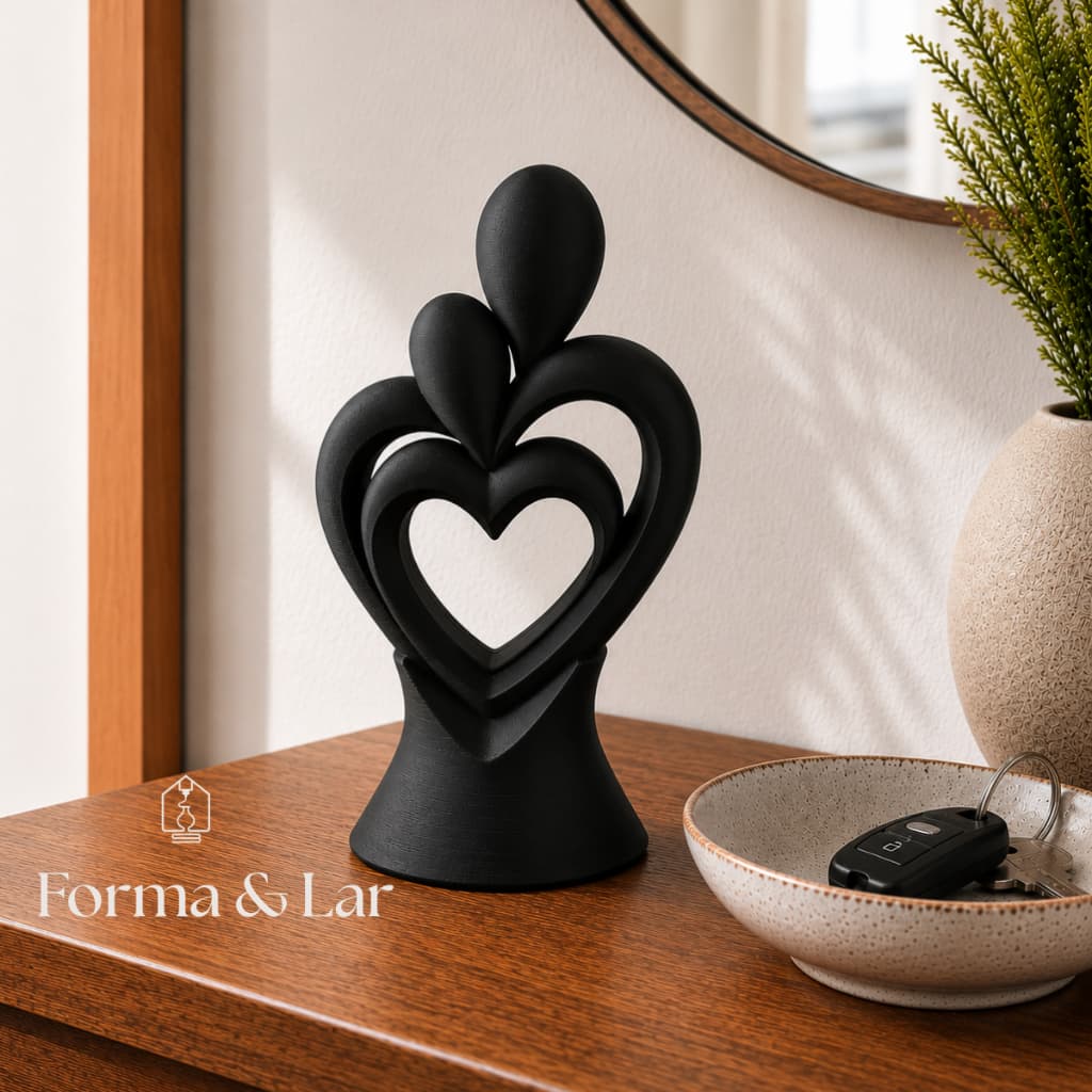 Decoração Escultura casal Presente para casal Presente de aniversário de namoro Enfeite Sala e quarto