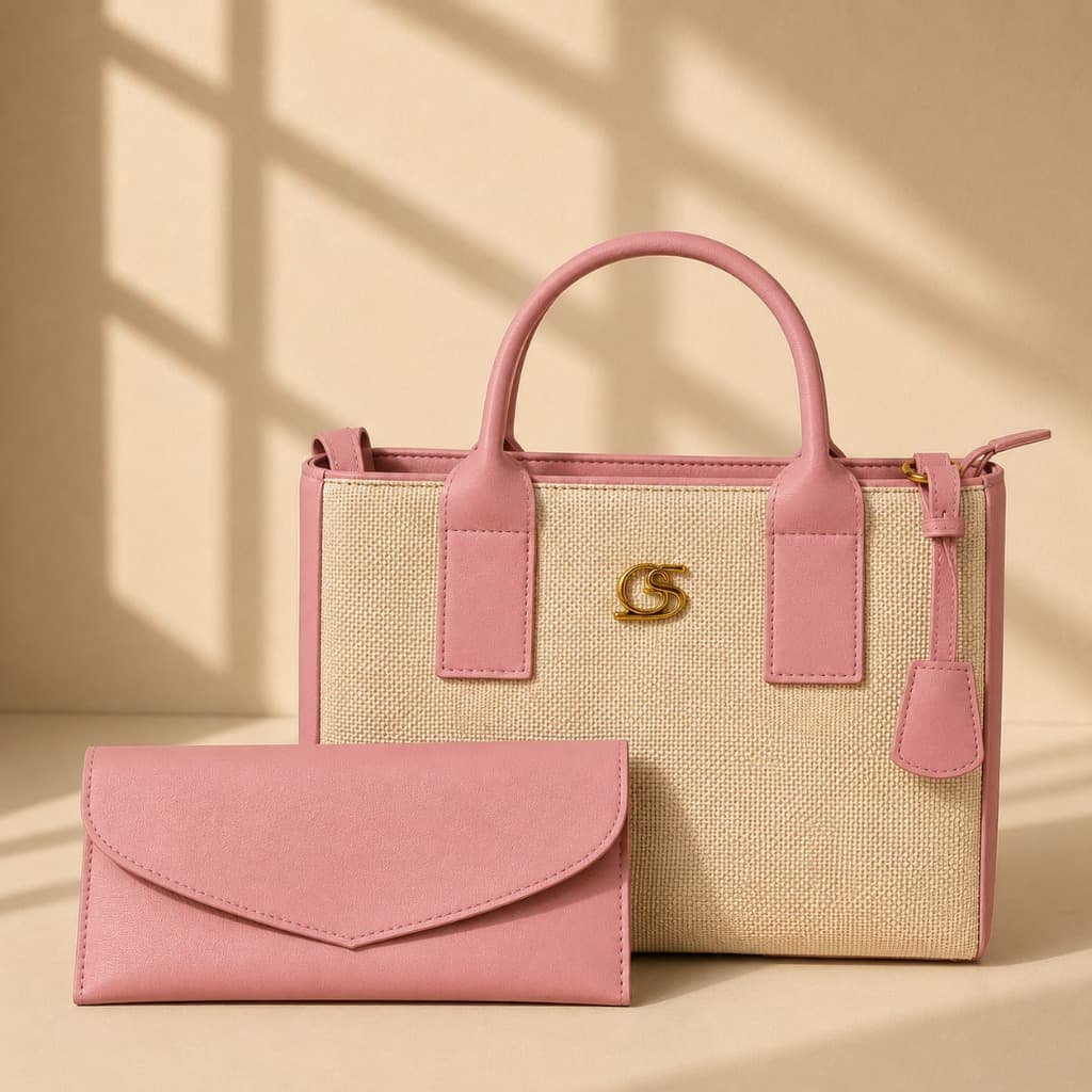 Bolsa Tecido Tiracolo - Bolsa Média Alça Transversal + Carteira Feminina Moderna Chique Elegante