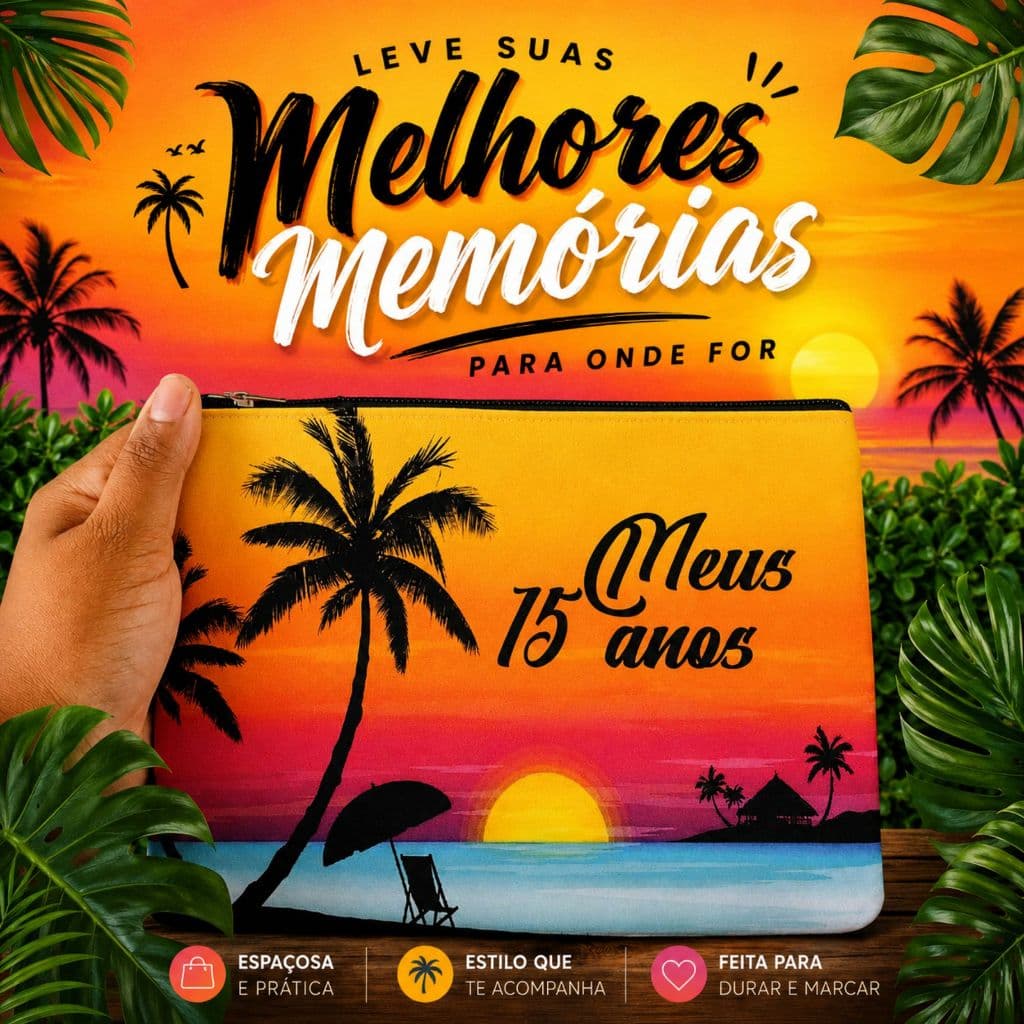 Necessaire Personalizada Casamentos Formaturas 15 anos Festas e Eventos Lembrancinha que Encanta Todos os Convidados
