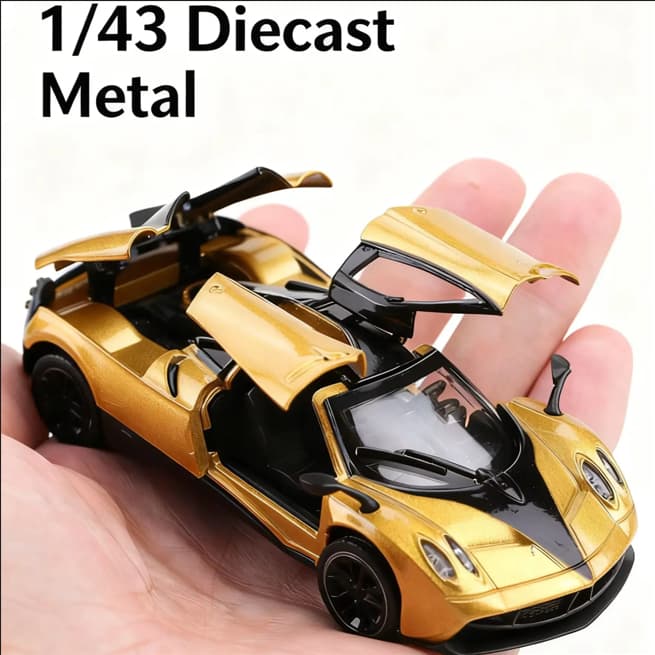 Miniatura Carro Pagani Huayra de metal escala 1:43 presente coleção enfeite decoração hotweels Carrinho