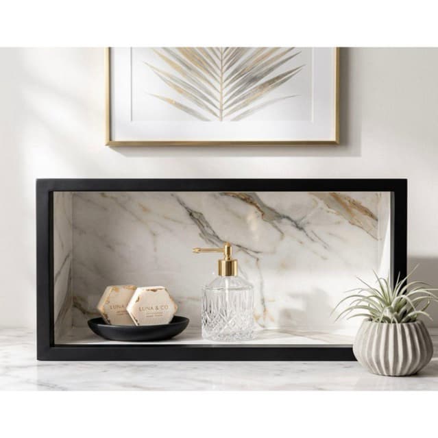 NICHO DE PORCELANATO PARA BANHEIRO 80X35 CM DE EMBUTIR PORTA SHAMPOO