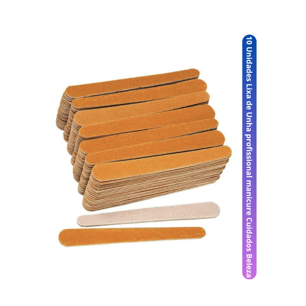 Kit 10 Lixas de unha Alto limpeza manicure e cuidados com unhas