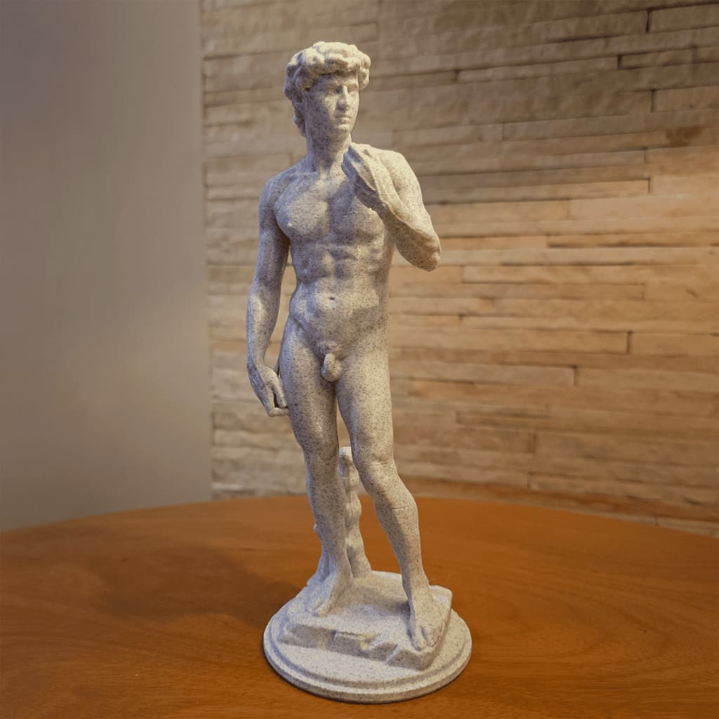 Estatueta decorativa David de Michelangelo - disponível em duas cores