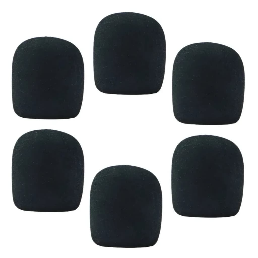 Kit 6 Espumas Protetoras Microfone SM58 Antivento Capa Anti Puff Espuma Para Microfone