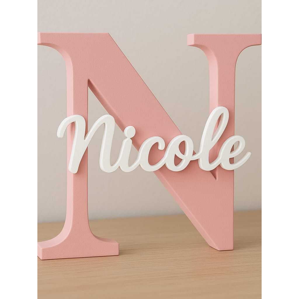 Letra Decorativa Personalizada com Nome - Impressão 3D