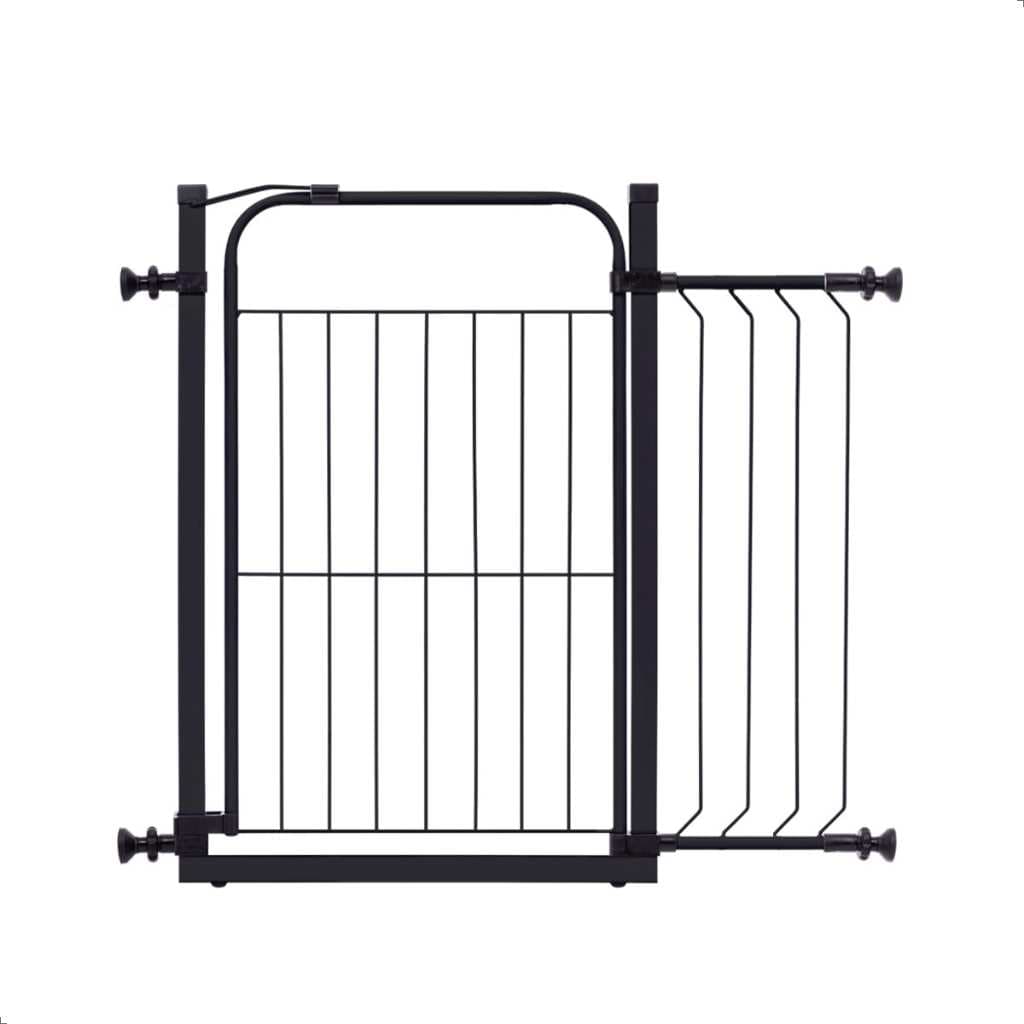 Portão para Cachorro Pet + Extensor 20cm (Vão 89 a 94cm) PRETO - NÃO PRECISA FURAR PAREDE