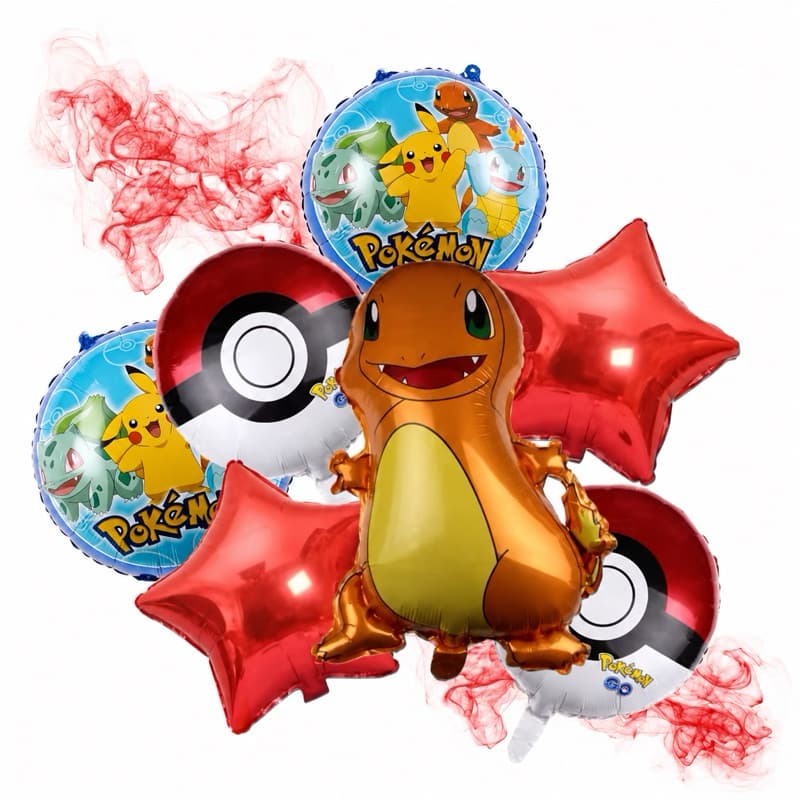 Balões Personagem Festa Infantil Pokémon Baby Shark Unicórnio Sereia Gamer Halloween Basquete Avião Moto Bola