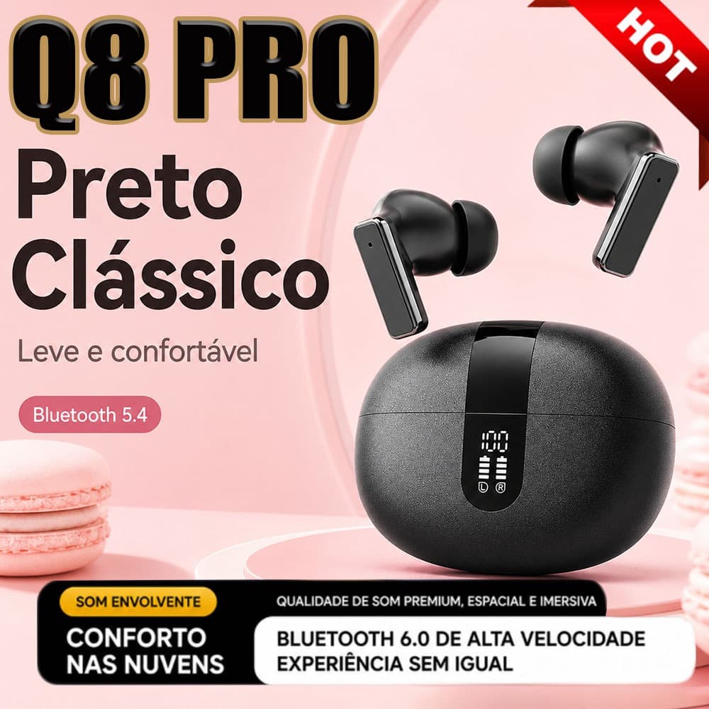 Fone Bluetooth 5.4 Intra-auricular Visor Digital  Ergonômico Confortável Autonomia Cores Variadas