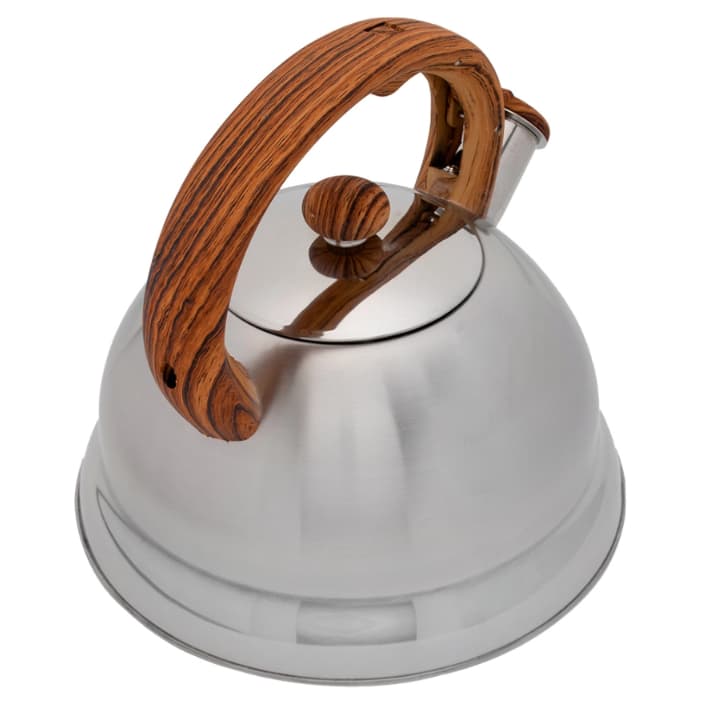 Chaleira Em Inox Com Alça Bambu