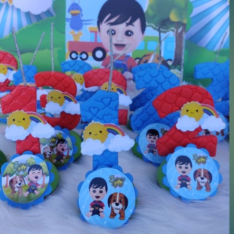 Vela Bento e Totó/ Vela de Aniversário Bento e Totó