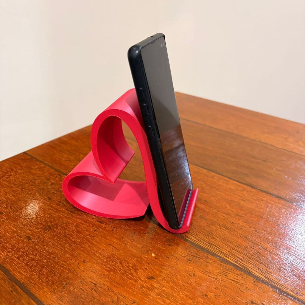 Suporte para Celular Coração Impressão 3D Porta Celular Smartphones Casa Mesa Escritório Decorativo Universal