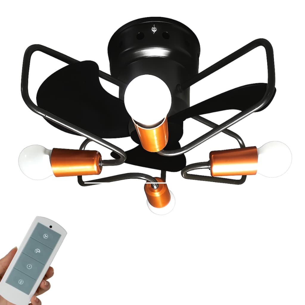 Ventilador de Teto Retro com Controle Remoto Bivolt 127v/220v Motor Weg Potente Silencioso
