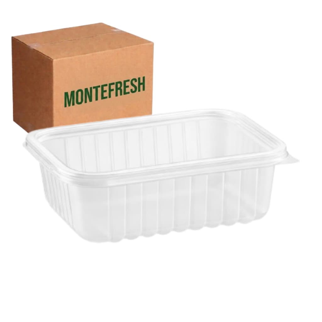 Potes 500ml Retangulares Descartáveis Com Tampa Para 20UNIDADES Freezer Microondas MONTEFRESH