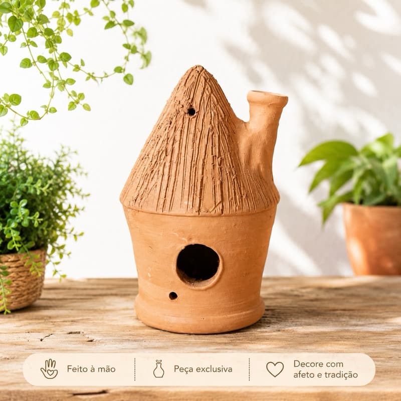 Casinha para passarinho de  Barro