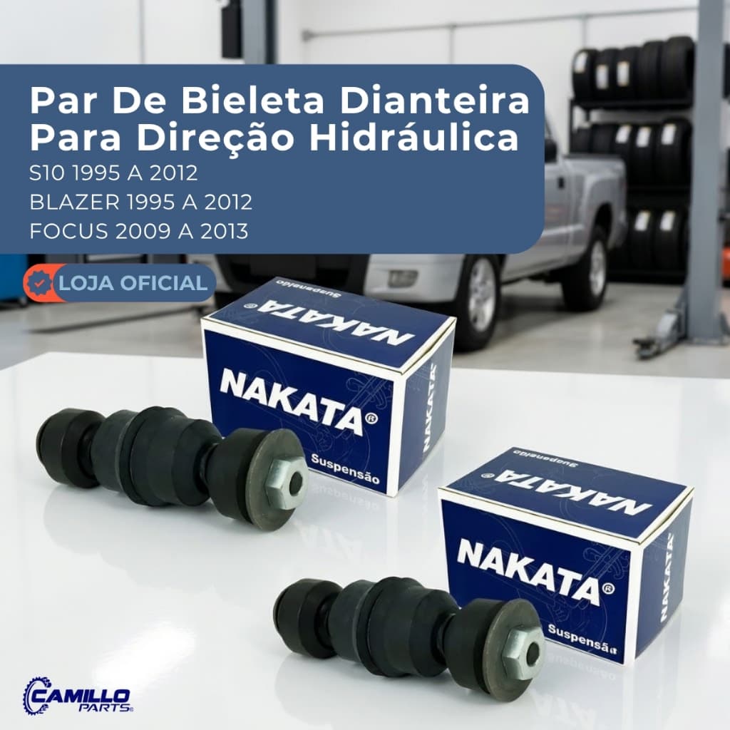 Par Bieleta Estabilizadora Dianteira Direção Hidráulica S10 Blazer Focus Nakata