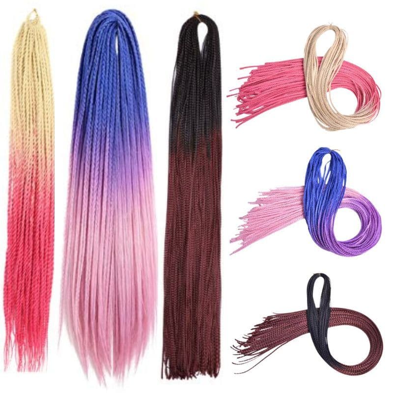 Cabelo Mega hair Aplique de Fibra Sintética Colorido para tranças Jumbo Box Nago LUM3