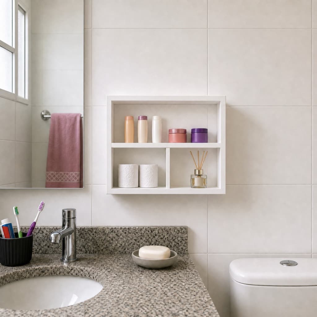 Nicho De Parede 50cm Mdf Multiuso Quarto Cozinha Banheiro