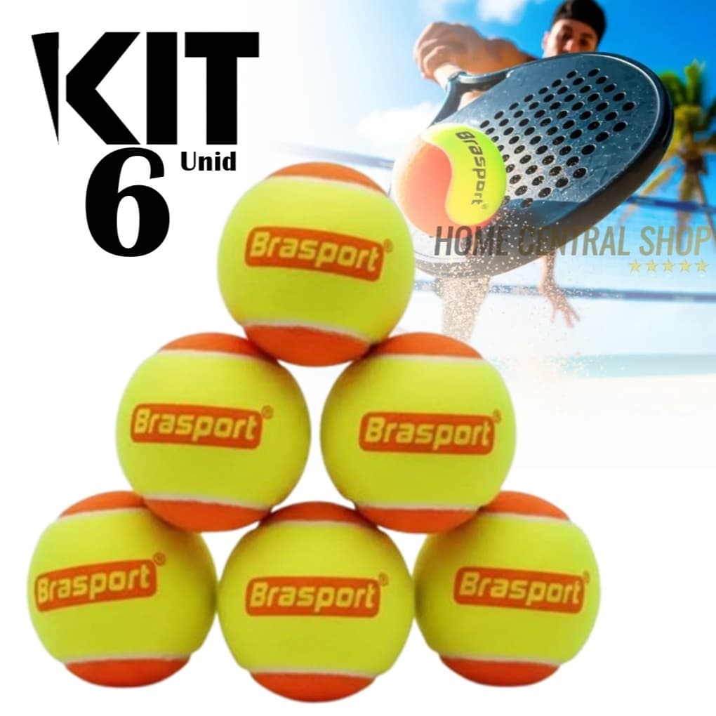 Bola De Beach Tennis Profissional Pack 6 Bolinhas Beach Tennis
