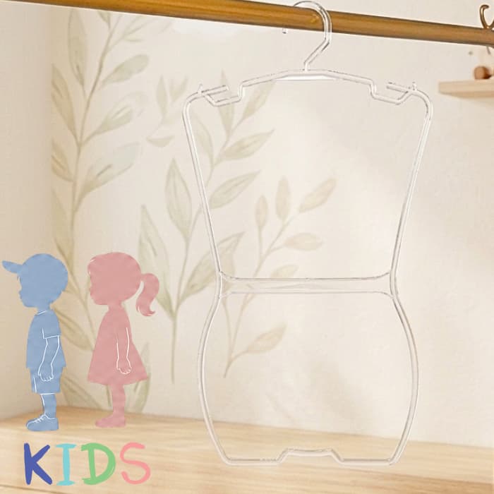 Kit 60 Cabides Silhuetas Acrílico Infantil Corpinho