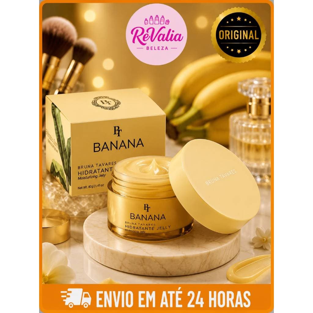 Hidratante Jelly Facial Banana BT Bruna Tavares 40g Hidratação Intensa Original