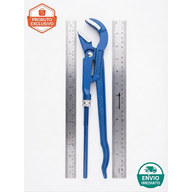 Chave Grifo Tipo Bomba 1.1/2Pol 40cm Ajustável Profissional Cromo Vanádio Alta Resistência