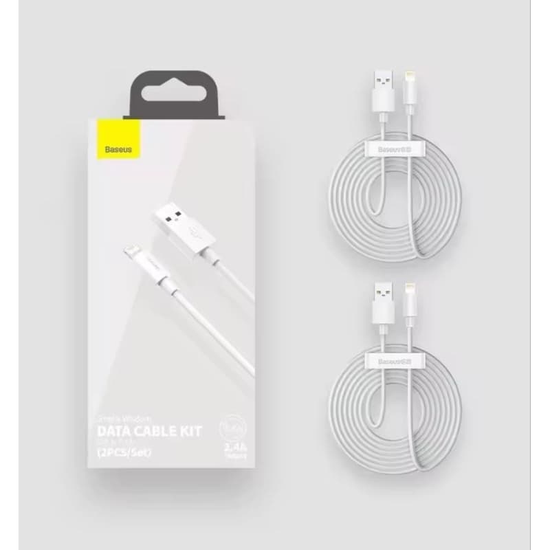 2 Cabos Lightning para iPhone, 20W, Baseus Original, 1.5m (Novo)