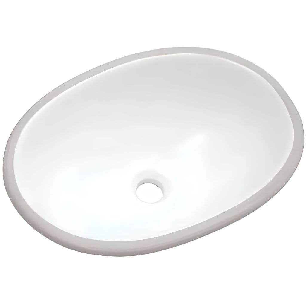 Cuba Incepa Embutir Oval Pequena Branca 40x30 Acabamento Cerâmico Cor Branco