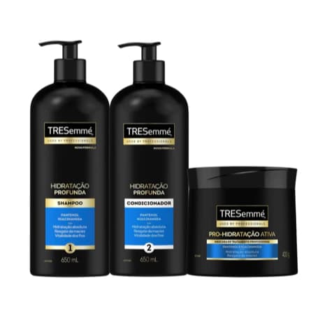 Kit TRESemmé Hidratação Profunda Shampoo e Condicionador 650ml + Máscara de Tratamento 400g